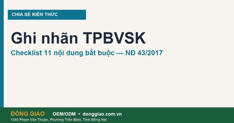 Checklist ghi nhãn thực phẩm bảo vệ sức khỏe đúng pháp luật 2026